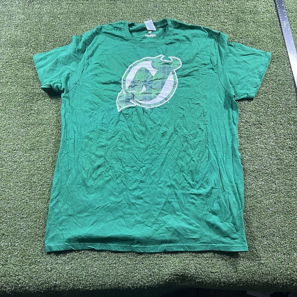 Fanatics New Jersey Devils NHL Hockey Shirt Green Men's Size XL